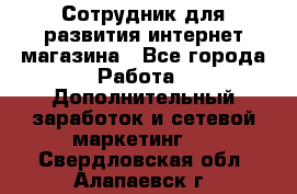 Сотрудник для развития интернет-магазина - Все города Работа » Дополнительный заработок и сетевой маркетинг   . Свердловская обл.,Алапаевск г.